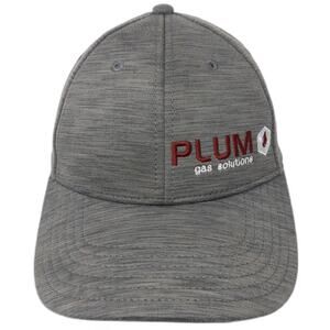 AJM Baseball Cap Gray One Size Plum Gas Solutions Logo Strapback Curved Bill Hat